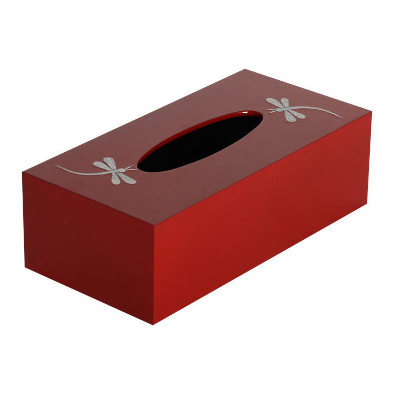 Lacquer tissue box, made in Vietnam